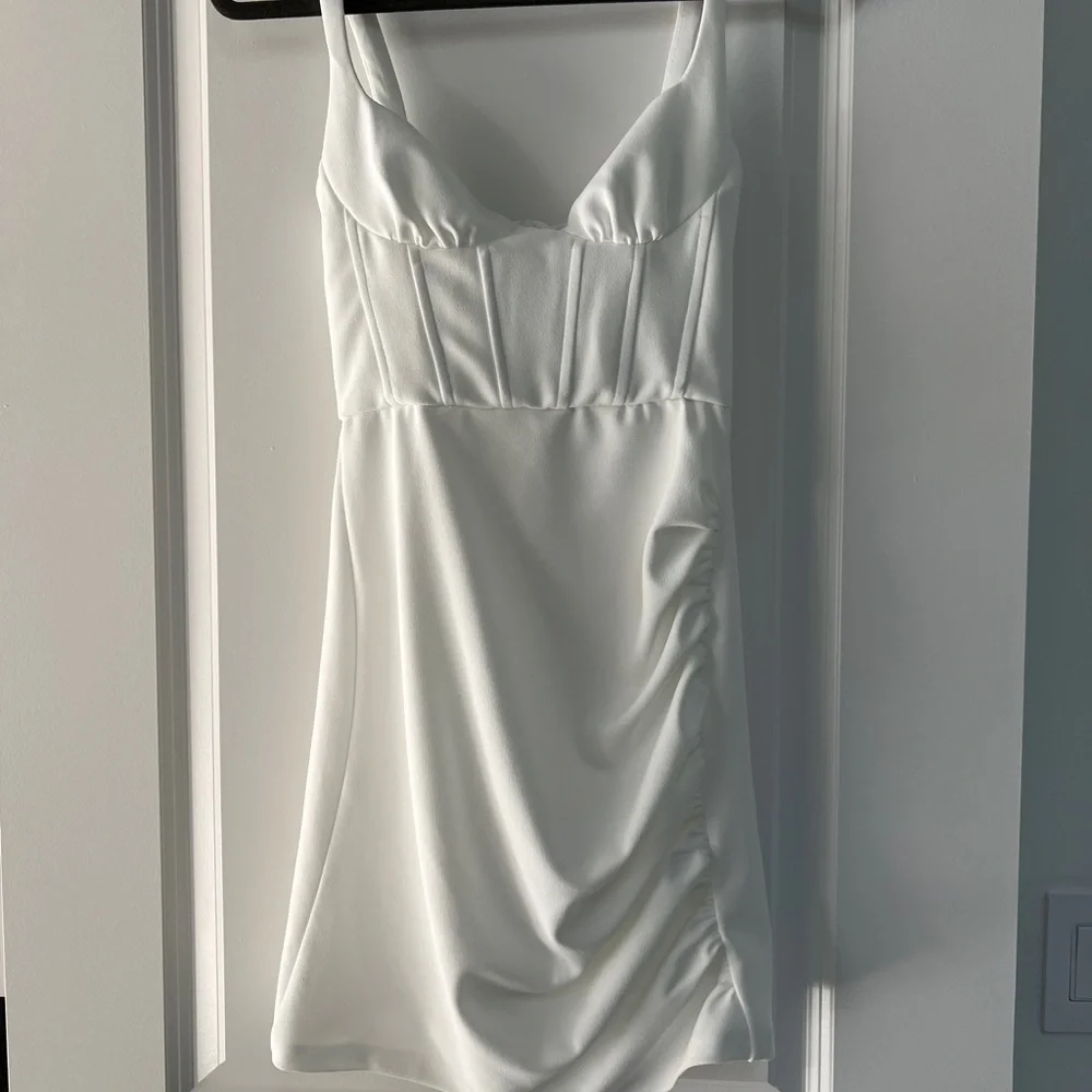 ZARA white corset mini dress XS - Picture 3 of 6